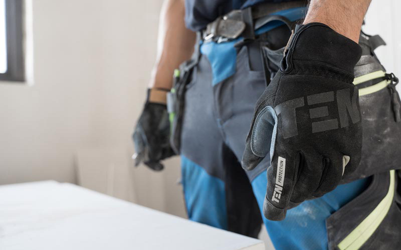 Handyman standing ready.