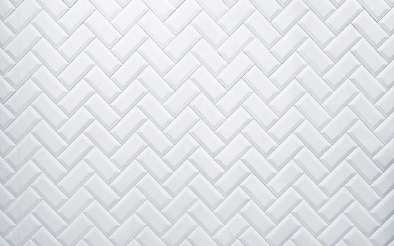 White bathroom tile.