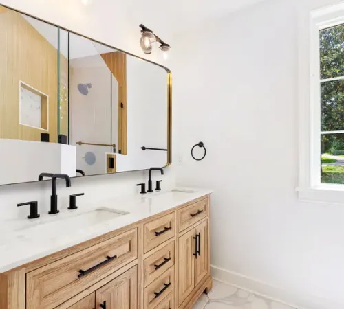 Freshly remodeled bathroom.